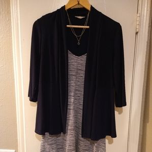 Navy Blue/White Striped Tank Dress